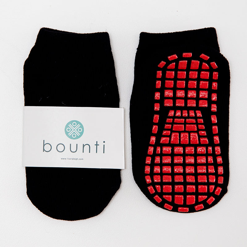 Kids bounti socks | Black & Red