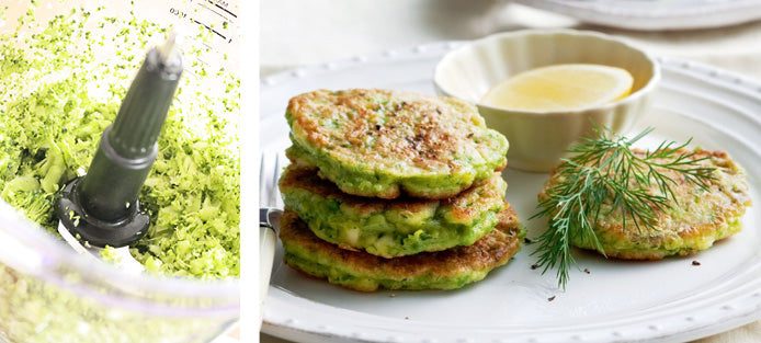 Cheesy green fritters