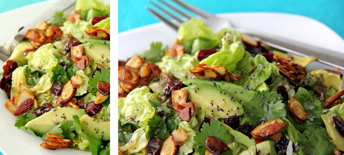 My delish avo, feta and nut salad
