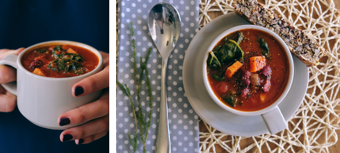 Hearty bean and vegetable soup