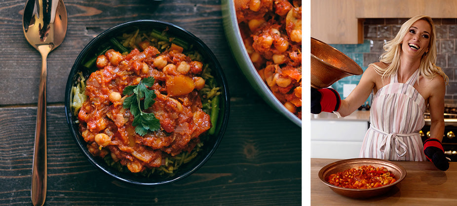 Spicy butternut and chickpea tagine