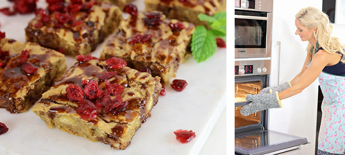 Healthy superfood vegan blondies