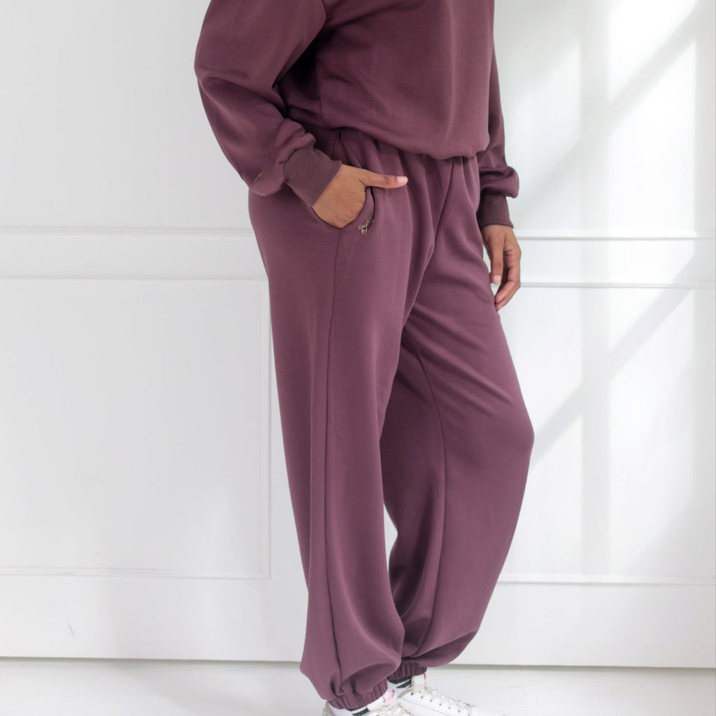 Java Plum Color Tracksuit Sleek & Chic Tracksuit | Plum | Lisa Raleigh – Lisa Raleigh Online Store